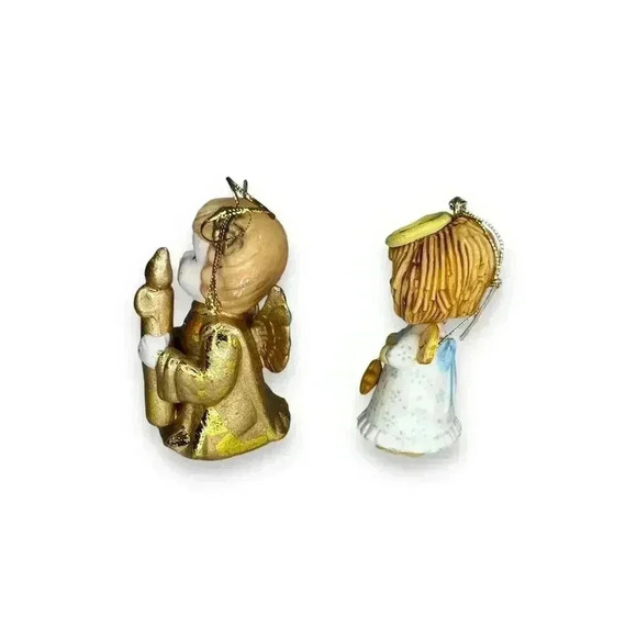 Vintage Christmas Angel Ornaments - Set of 2 Decorative Hanging 1978 Hallmark - Picture 4 of 8